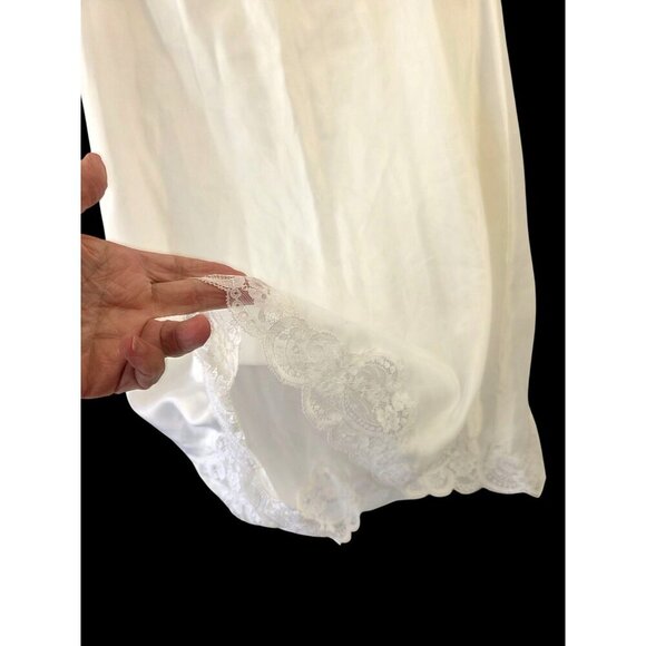 Wonder Maid 60s Full Slip Ss 34 White Lace Non-Cling Nylon Blend USA Union Made - Picture 7 of 8